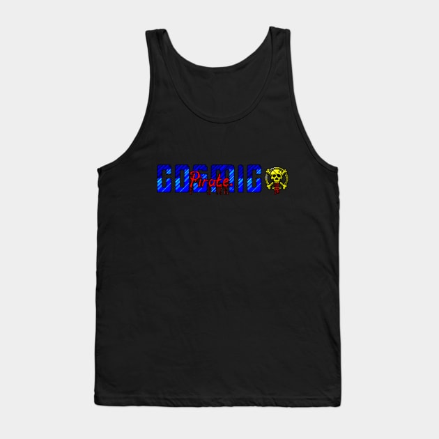 Cosmic Pirate 8 Bit Art Tank Top by 8 Fists of Tees